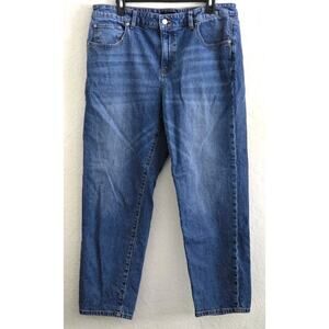 Talbots Everyday Relaxed Ankle Jeans Women's 12 Blue Denim Bristol Wash Stretch